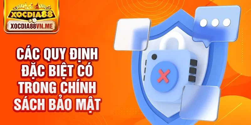 Các quy định đặc biệt có trong chính sách bảo mật